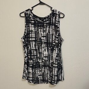 Simply Vera Vera Wang Monochrome Abstract Tank Top